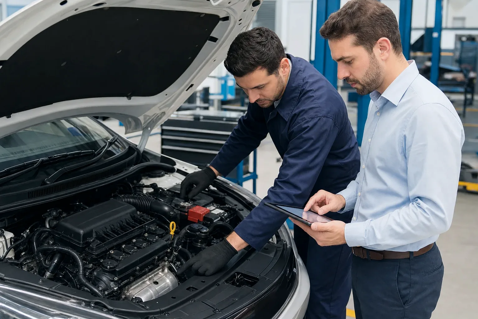 Despachante registrando dados para cadastro de motor em Catalão.